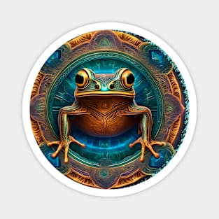 Froggy Animal Spirit (27) - Trippy Psychedelic Frog Magnet